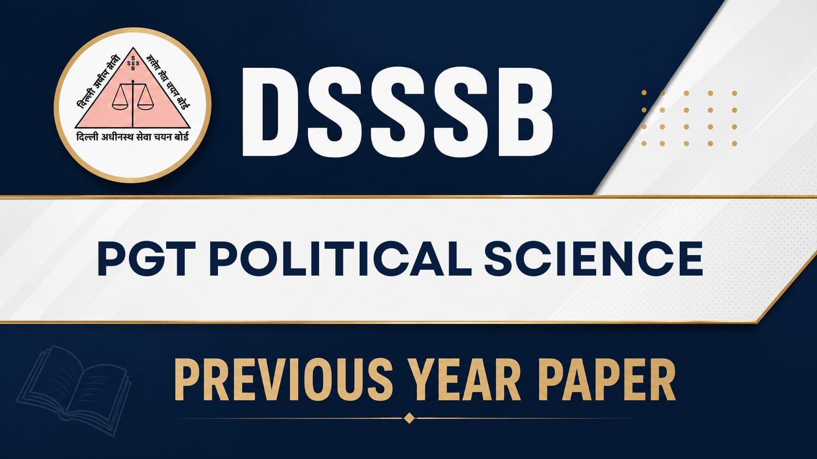 DSSSB PGT Political Science
